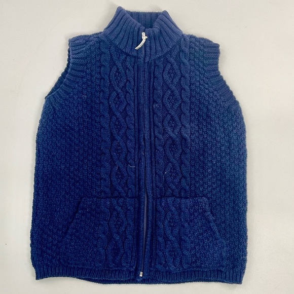Blarney Other - BLARNEY WOOLLEN MILLS Irish Cable Knit Fisherman Blue Wool Sweater kids 9-10